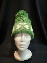 Aran Wool Shamrock Hat with Pom Pom