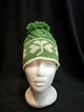 Aran Wool Shamrock Hat with Pom Pom