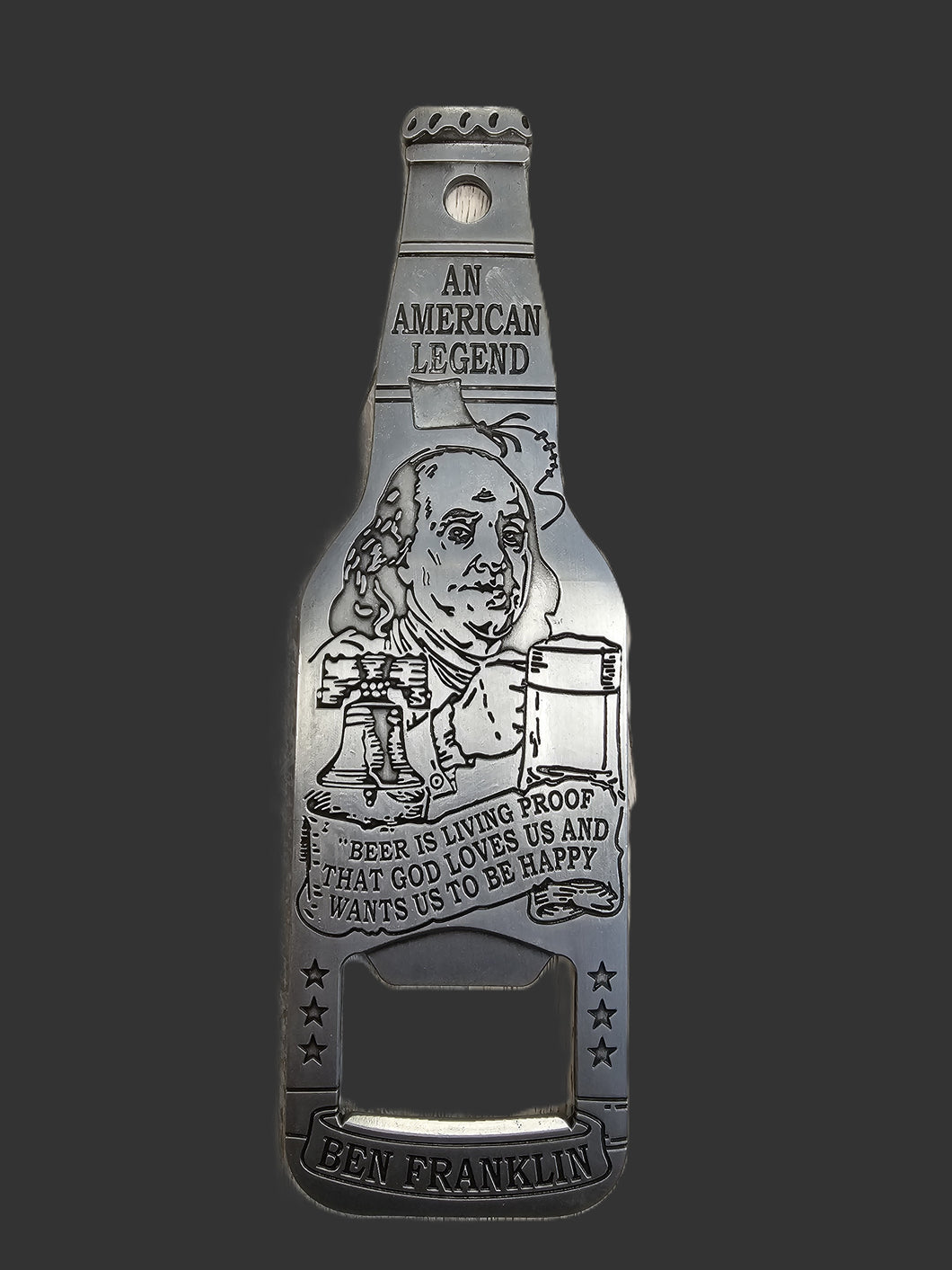 Ben Franklin Metal Bottle Opener