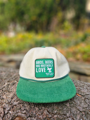 Birds Corduroy Rope Patch Hat