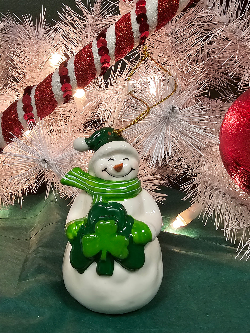 Irish Snowman Santa Hat