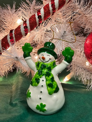 Irish Snowman Shamrock Scarf