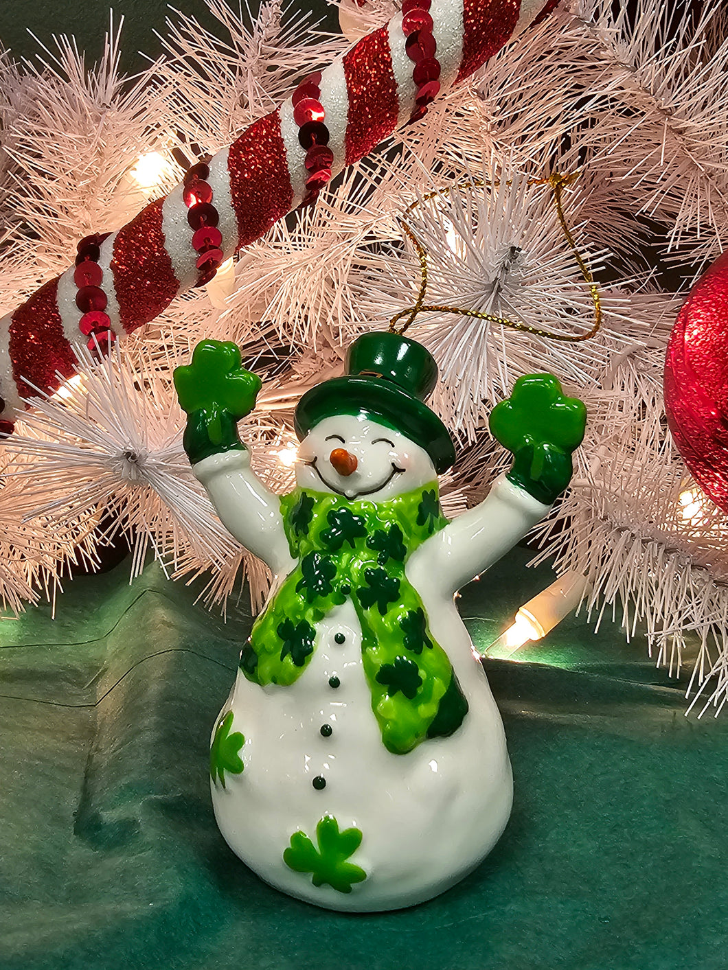 Irish Snowman Shamrock Scarf