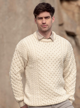 Cream knitted wool sweater 