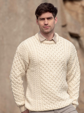 Cream knitted wool sweater 