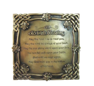 Bronze Old Irish Blessing Wall Plaque