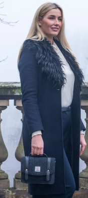 Charcoal Tweed Purse/ Handbag