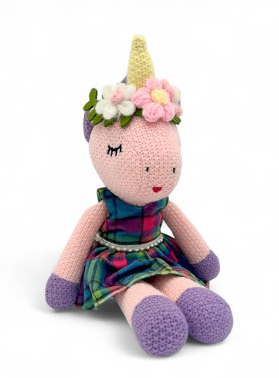 Isla the Unicorn Knit Stuffed Animal