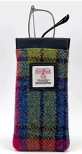 Pink Green and Blue Checked Tweed Eye Glass Holder