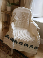 Merino Wool Aran Throw Blanket